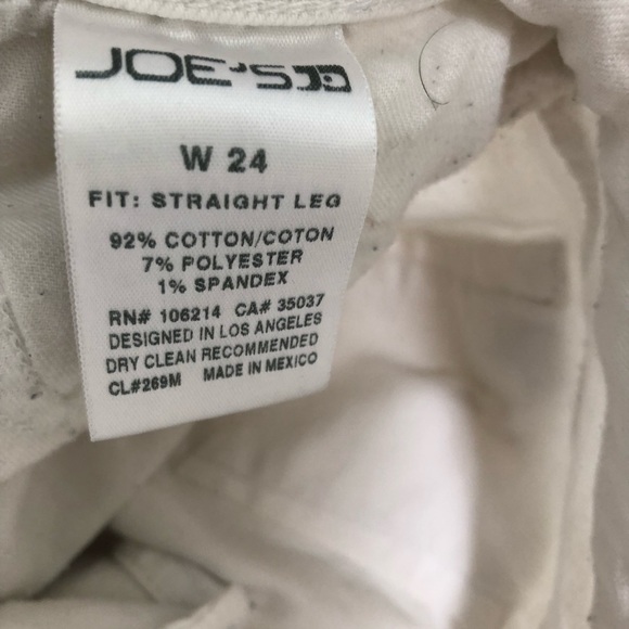 JOE’s adorable straight leg white jeans! - Picture 4 of 4